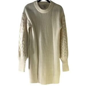 A New Day Cream Oversized Chunky Knit Sweater Dress Size XS